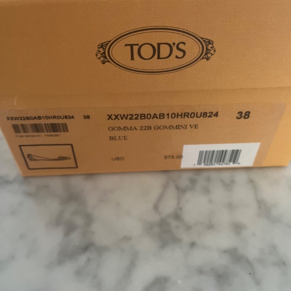 TODS blue studded ballerina flats - Picture 6 of 12